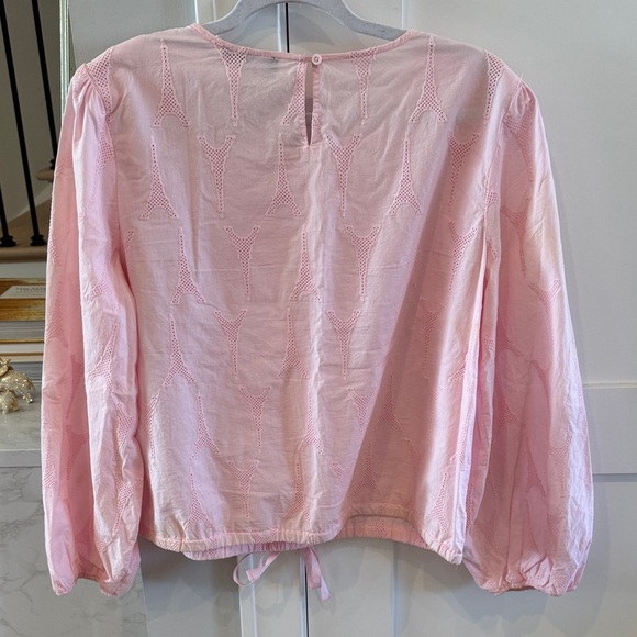 Karl Lagerfeld Pink Blouse with Cutout Design - Picture 5 of 5